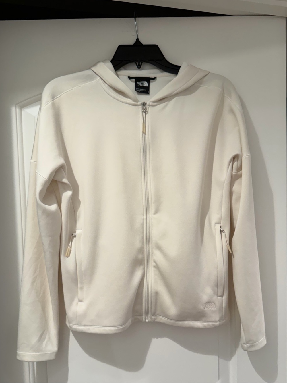 The North Face Cream Women's Full-Zip Hoodie SZ M Great Condition